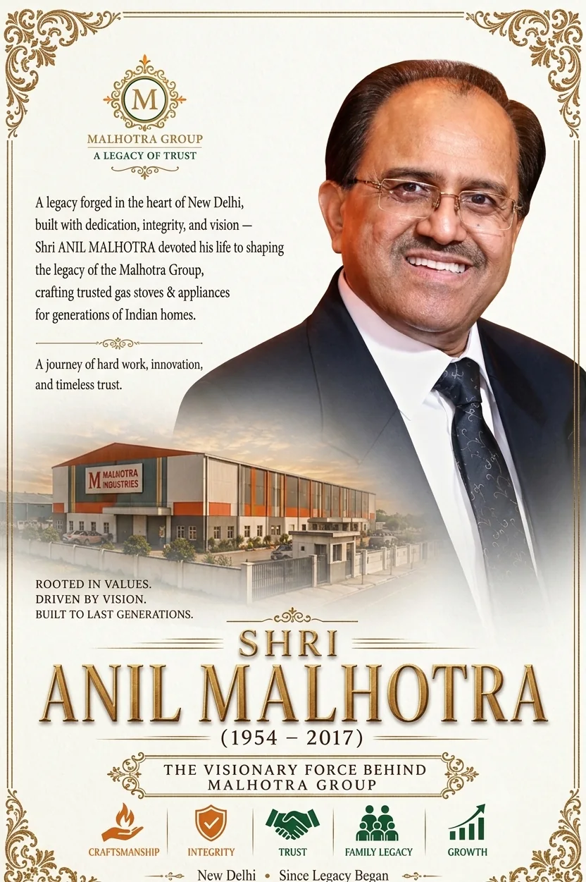 Tribute to Late Sh. Anil Malhotra (1954–2017), founder of the Malhotra Group