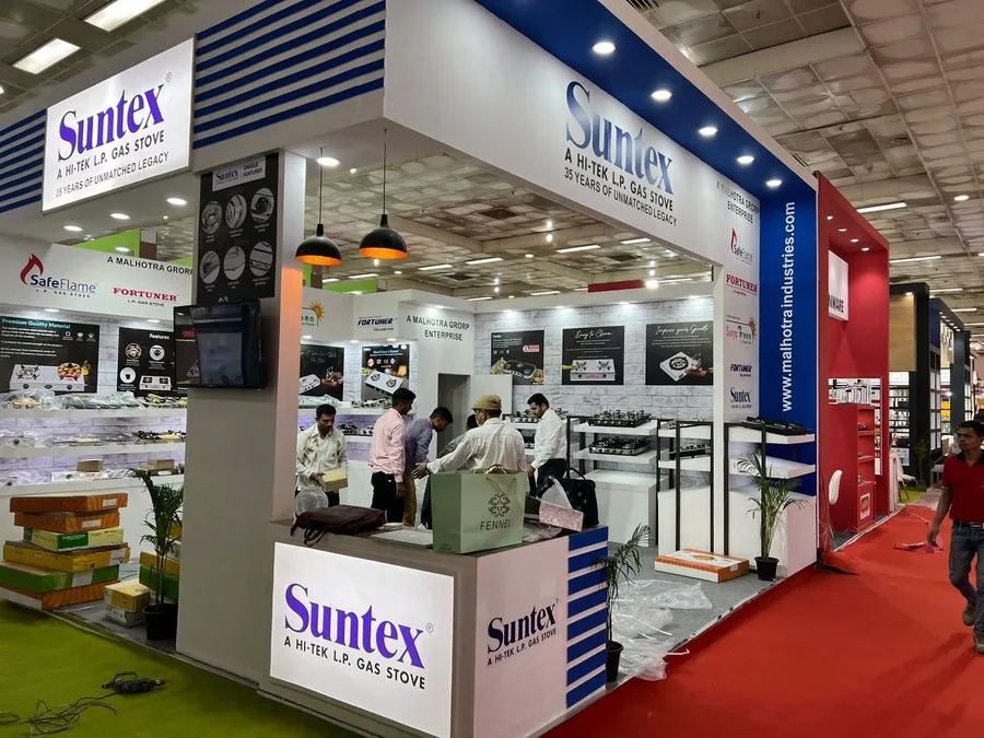 Suntex pavilion at a trade exhibition