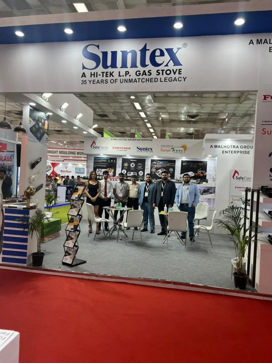 The Malhotra team at the Suntex exhibition stand